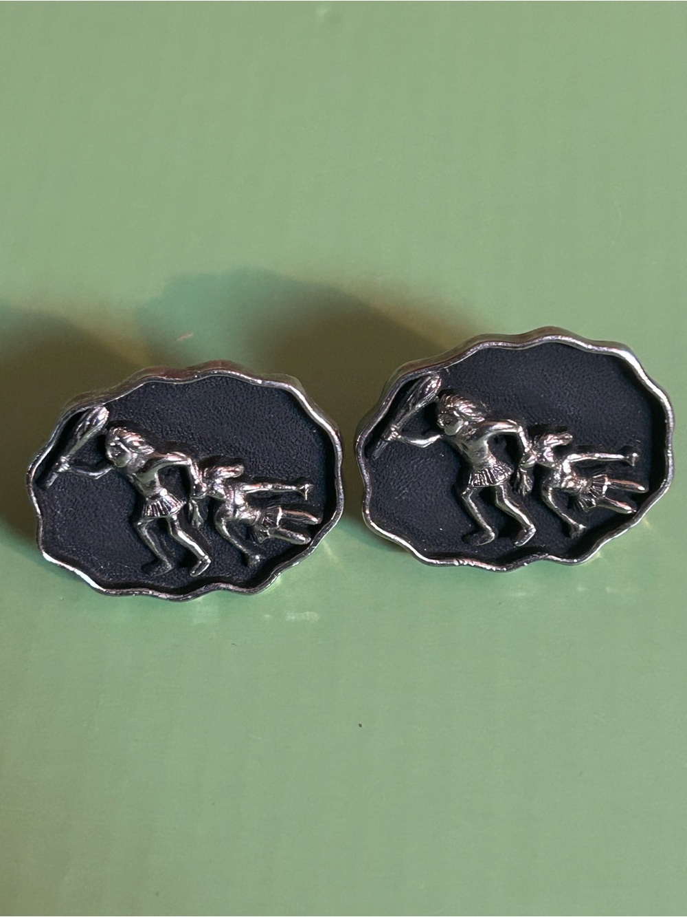 Swank Caveman Neanderthal CuffLinks